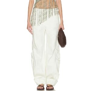 FAITHFUL THE BRAND Calais Beige Barrel Pants $220 NWT XS